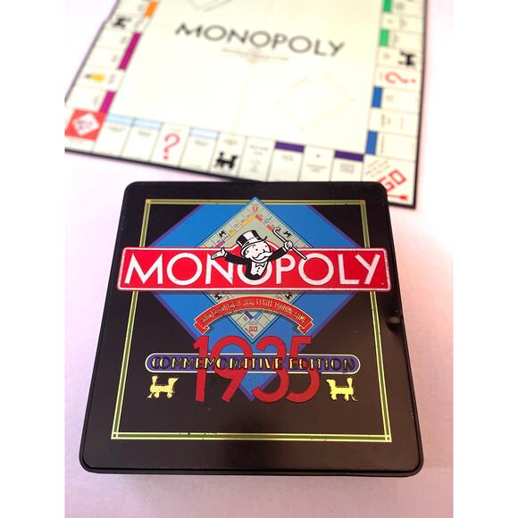 Vintage Monopoly 1935 Commemorative Edition 1985 Collectors Tin Complete - Picture 8 of 8